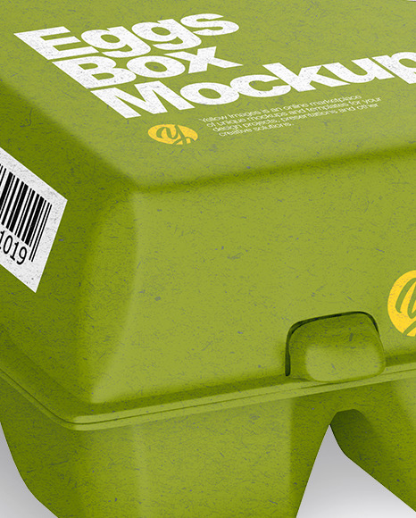 Kraft Carton Egg Pack Mockup PSD #2