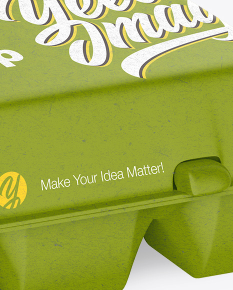 Kraft Carton Egg Pack Mockup PSD #1
