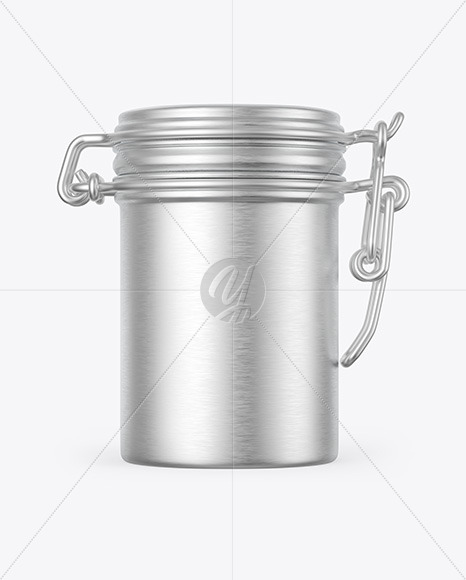 Metallic Jar With Clamp Lid Mockup PSD #3