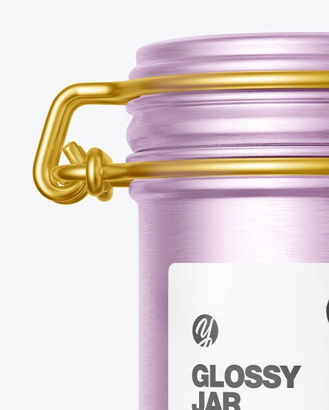 Metallic Jar With Clamp Lid Mockup PSD #2