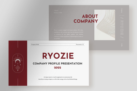 Ryozie - Red Wine Modern Company Profile Presentation