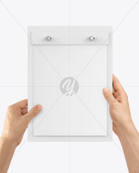 Menu Board in Hand Mockup PSD #3