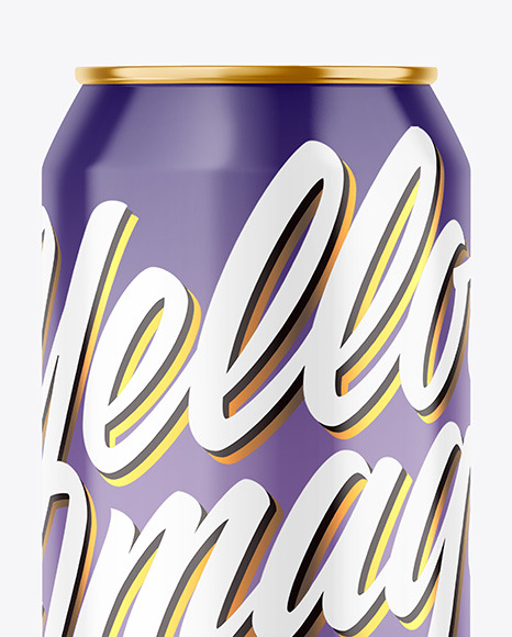 500ml Metallic Drink Can w  Glossy Finish Mockup PSD #1