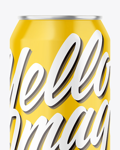 500ml Metallic Drink Can w  Glossy Finish Mockup PSD #7