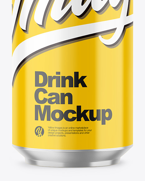 500ml Metallic Drink Can w  Glossy Finish Mockup PSD #5