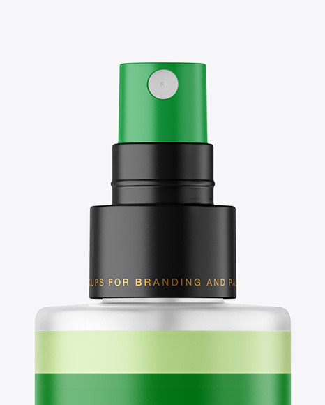 Frosted Spray Bottle Mockup PSD #1