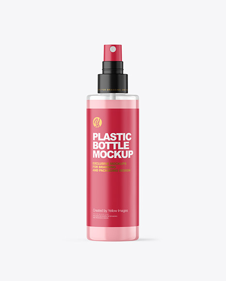 Clear Spray Bottle Mockup 200 ml bottle 87065