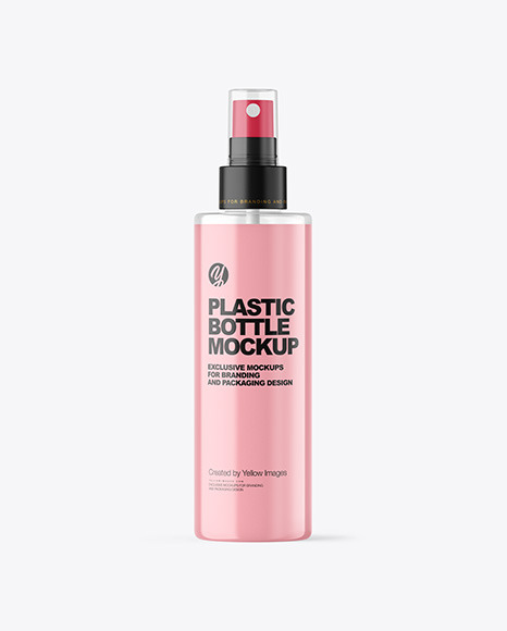 Clear Spray Bottle Mockup 200 ml cosmetic bottle 87066