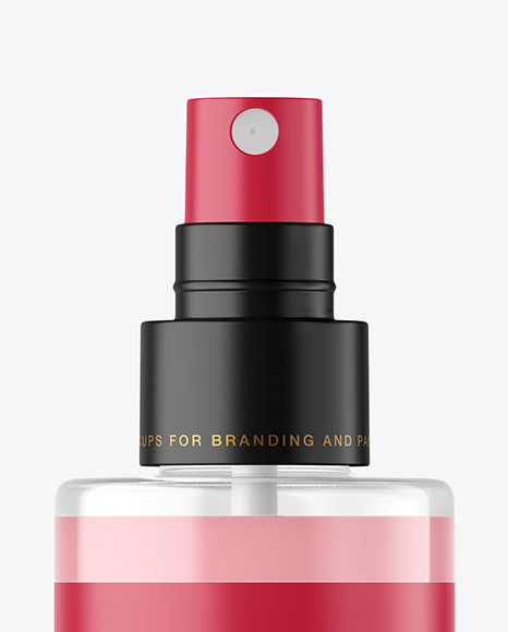 Clear Spray Bottle Mockup 200 ml flip top cap bottle 87067