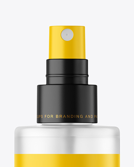 Frosted Spray Bottle Mockup PSD #1