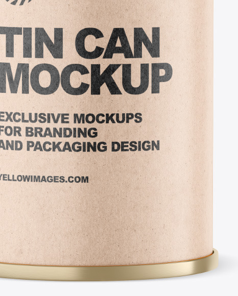 Glossy Tin Can Mockup PSD #6