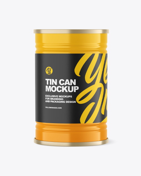 Glossy Tin Can Mockup PSD #2