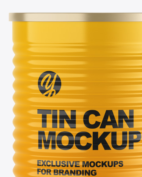 Glossy Tin Can Mockup PSD #1