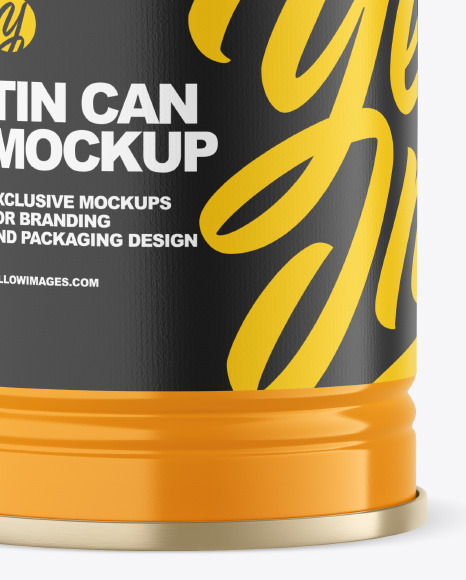 Glossy Tin Can Mockup PSD #6