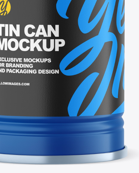 Matte Tin Can Mockup PSD #6