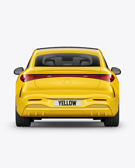 Electric Luxury Car Mockup   Back View PSD #6