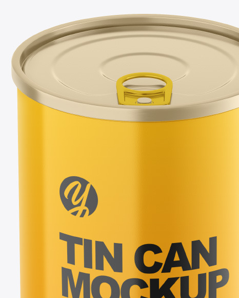 Glossy Tin Can Mockup PSD #2