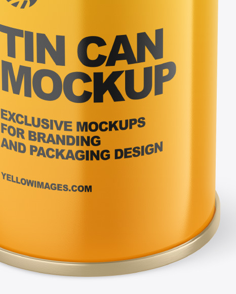 Glossy Tin Can Mockup PSD #1