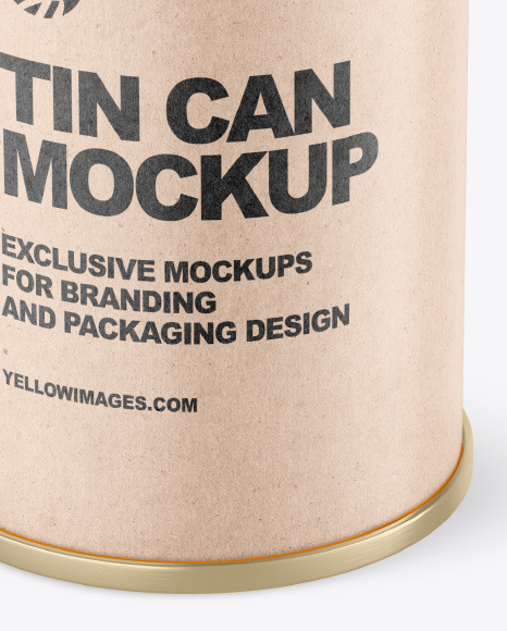 Glossy Tin Can Mockup PSD #6