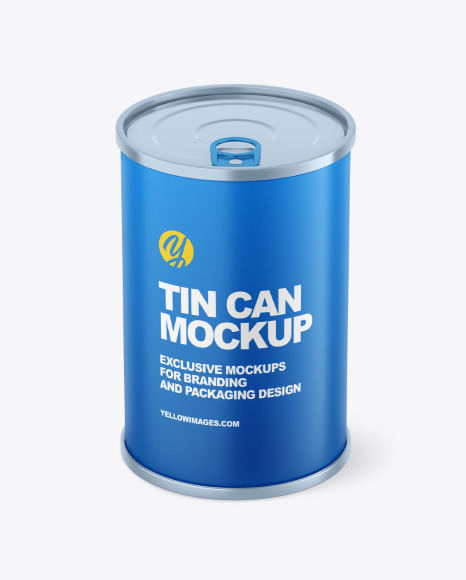 Matte Tin Can Mockup
