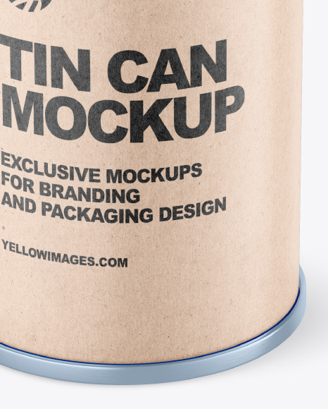 Matte Tin Can Mockup PSD #6