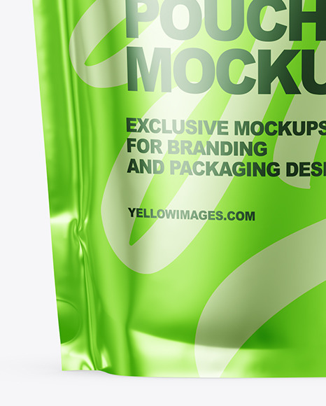 Metallic Stand up Pouch Mockup PSD #2
