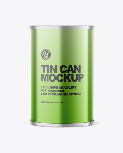 Metallic Tin Can Mockup