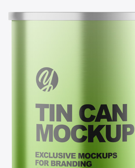 Metallic Tin Can Mockup PSD #2