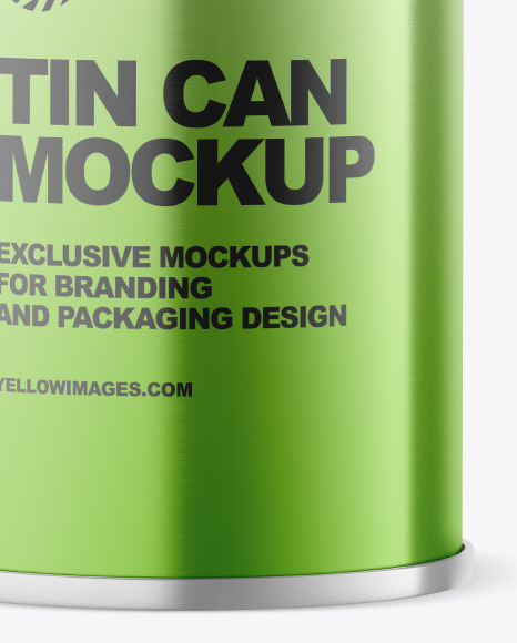 Metallic Tin Can Mockup PSD #1