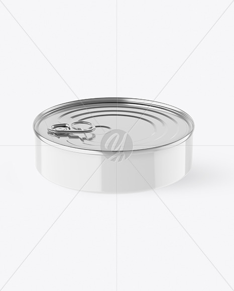 Glossy Tin Can With Pull Tab Mockup PSD #3