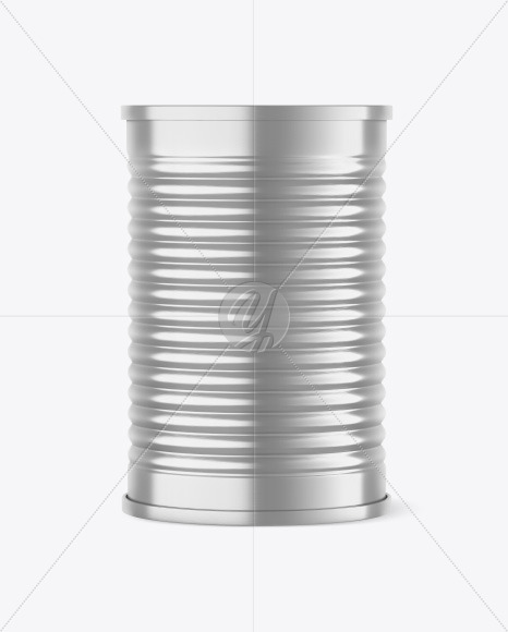 Metallic Tin Can Mockup PSD #3