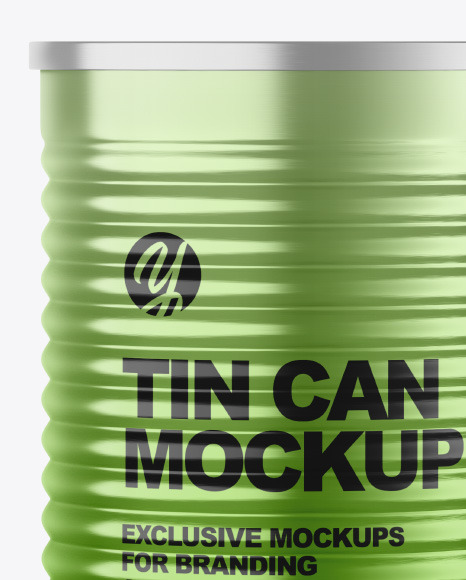 Metallic Tin Can Mockup PSD #1