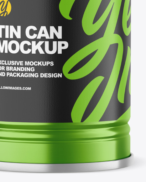 Metallic Tin Can Mockup PSD #6