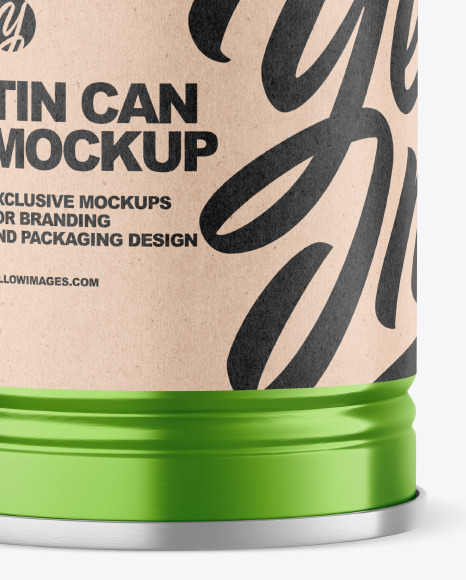 Metallic Tin Can Mockup PSD #7