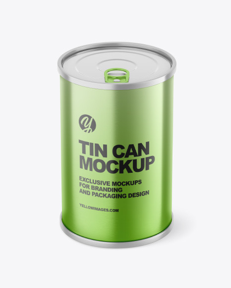 Metallic Tin Can Mockup