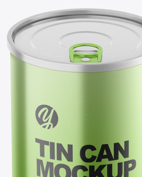 Metallic Tin Can Mockup PSD #2