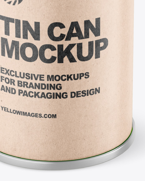 Metallic Tin Can Mockup PSD #6