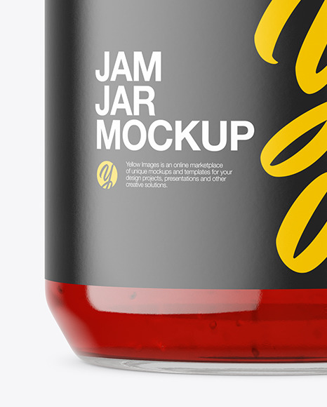 Clear Glass Jar with Jam Mockup PSD #6