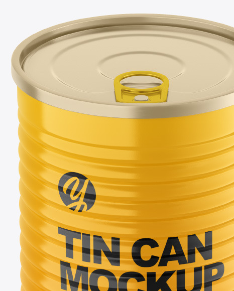 Glossy Tin Can Mockup PSD #1