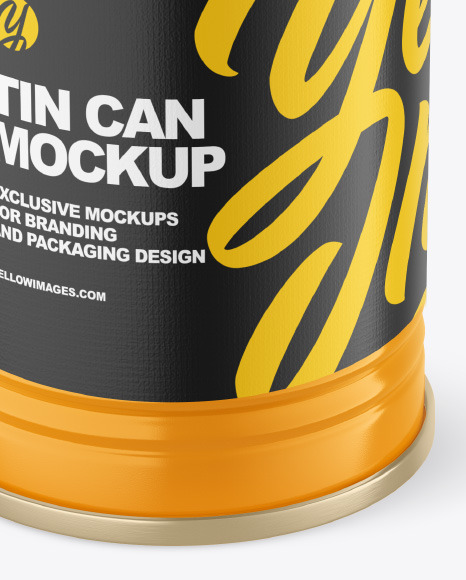 Glossy Tin Can Mockup PSD #6