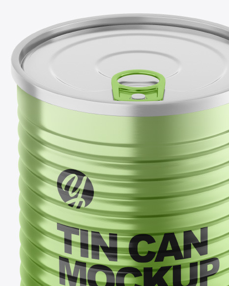 Metallic Tin Can Mockup PSD #1