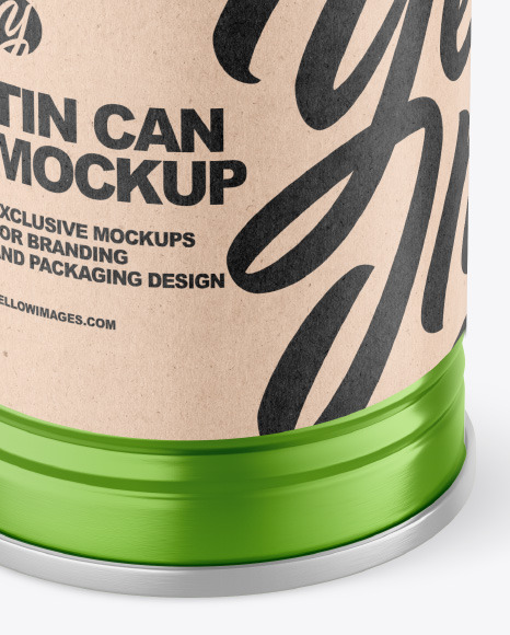 Metallic Tin Can Mockup PSD #7