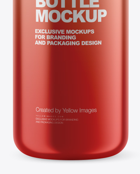 Metallic Bottle Mockup PSD #1