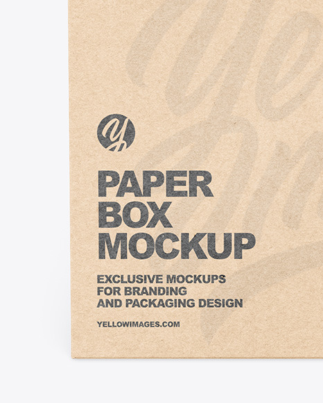 Kraft Paper Box Mockup PSD #1