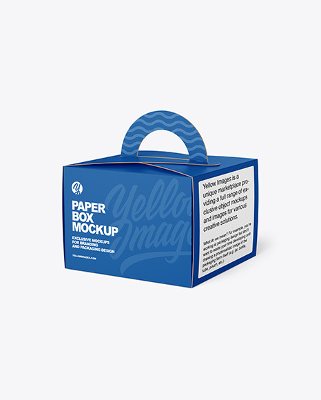 Paper Box w/ Handle Mockup