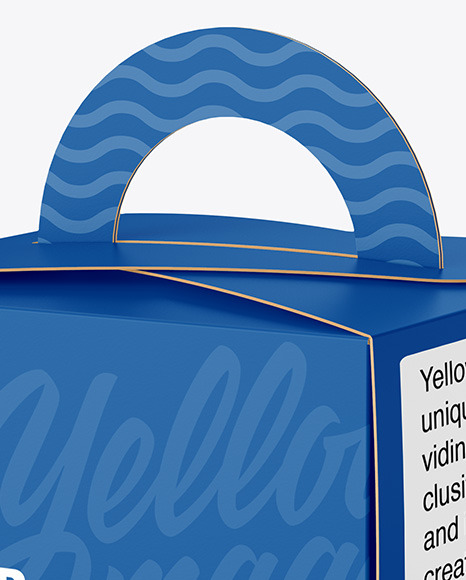 Paper Box w  Handle Mockup PSD #6