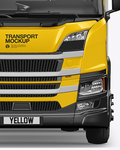 Box Truck Mockup   Front View PSD #2