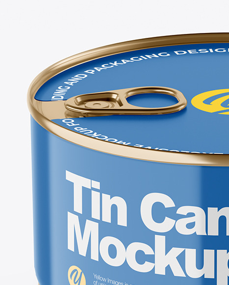 Glossy Tin Can With Pull Tab Mockup food 86847
