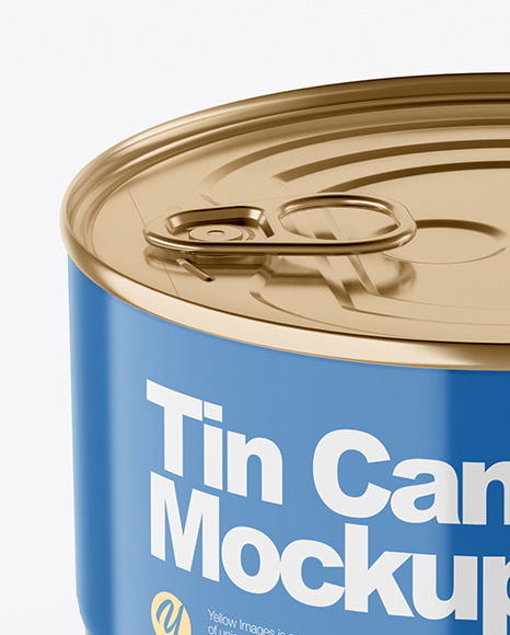 Glossy Tin Can With Pull Tab Mockup glossy 86848