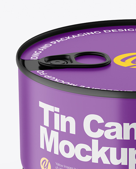 Matte Tin Can With Pull Tab Mockup PSD #5